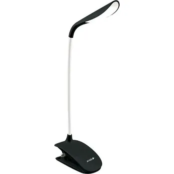 Lampička Nabíjecí stmívatelná LED stolní lampička s klipem, 1,5W 120lm studené světlo, černá