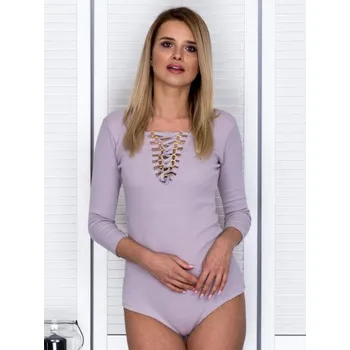 Body Dámské body šněrovací LIPA světle fialová