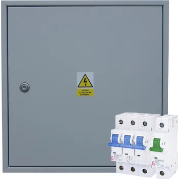 modulární přístroj a rozvaděč RE11_J20/ZN_S Rozvaděč nerezový do výklenku s jističem 20A, IP43/20, s nástřikem, šedá, RAL 7035