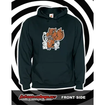 Pánská mikina TEKNOSHOP Psytrance Squirrel tekno mikina s kapucí s potiskem