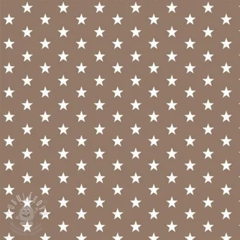 Bavlněná látka Petit stars taupe