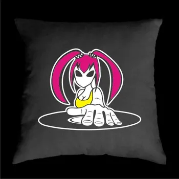 Dekorativní polštářek TEKNOSHOP Loly tekno polštářek s potiskem černý