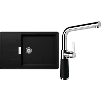 Granitový dřez Set Schock S14-6 (dřez Tia D-100LS Puro + baterie SC-540 Puro)