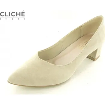 Dámské lodičky Nude lodičky na nízkém podpatku, nadměrné, NOESS 44