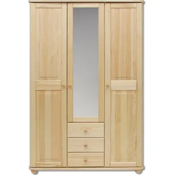 Nábytek ImportWorld Šatní skříň Křemílek v190 x š125 x h60 cm (Barva dřeva: Ořech)