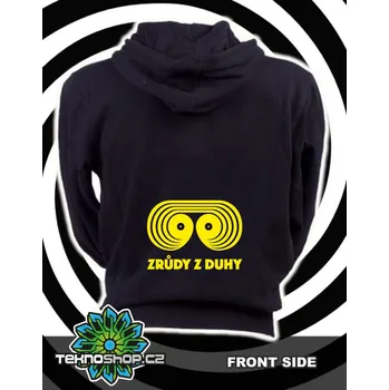 Pánská mikina TEKNOSHOP Zrůdy z Duhy mikina na zip s kapucí s potiskem XXL černá