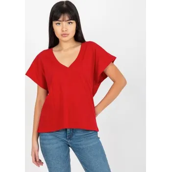 Dámské tričko Dámské tričko s výstřihem do V MAYFLIES tmavě červené