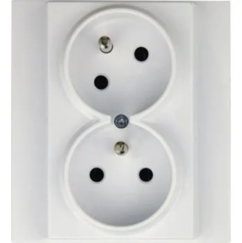 vypínač a zásuvka e2 elektro GmbH Zásuvka 2xČSN bílá MODE