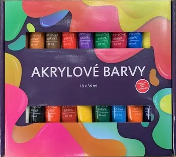 Vodová barva Akrylové barvy 18x 36 ml