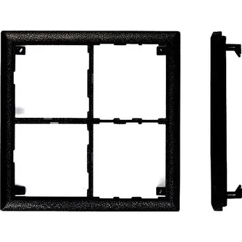 4FF 127 15.5 Rám KARAT pro 4 modulový jmenovník, černá, Tesla Stropkov