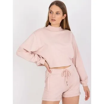 Dámské kraťasy Dámské šortky teplákové s vysokým pasem DAYTOMA světle růžové