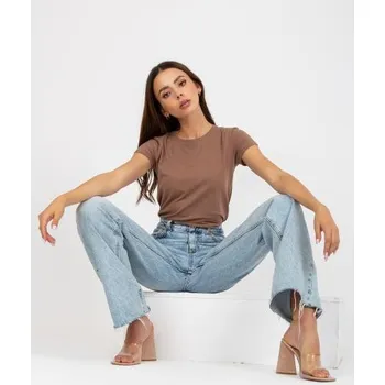 Dámské tričko Dámské tričko s kulatým výstřihem VICTOR tmavě béžové