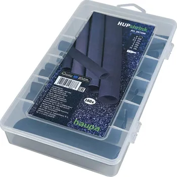 267200 Sada teplem smršťovacích bužírek 2:1, černá, 160 ks, Haupa