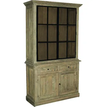 Knihovna Knihovna - příborník D087 Metal Patina povrchu: Bez patiny, Barva povrchu nábytku: Gris Provence