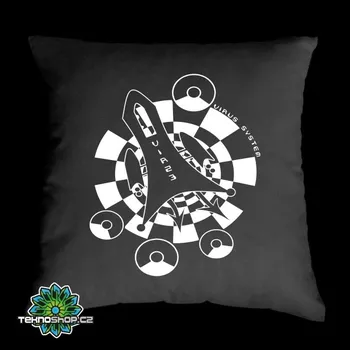 Dekorativní polštářek TEKNOSHOP Virus Sound System Nasa polštářek s potiskem červený