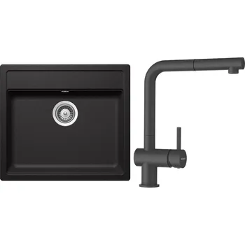 Granitový dřez Set Schock S10-2 (dřez Mono N-100 Stone + baterie Epos.120 Stone)