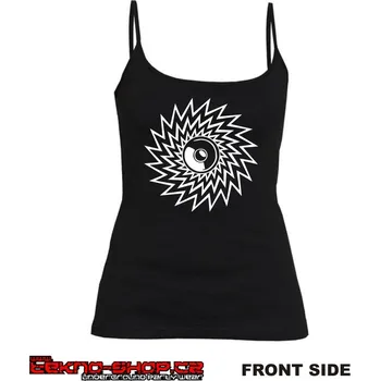 TEKNOSHOP Repro Rozeta tekno tílko s potiskem dámské XL černé