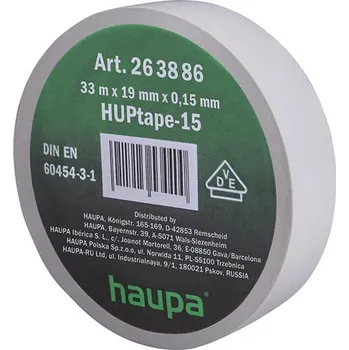 Izolační páska 263886 Páska izolační PVC 19 mm x 33 m, šedá, Haupa