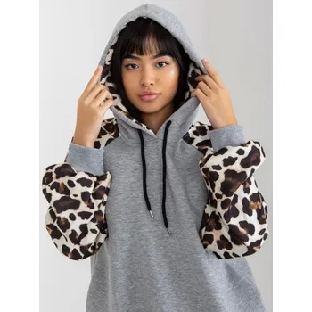 Dámská mikina Dámská mikina s potiskem na rukávech MICHAELA šedá