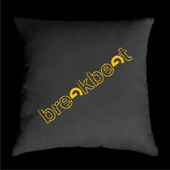 Dekorativní polštářek TEKNOSHOP Breakbeat dnb polštářek s potiskem oranžový