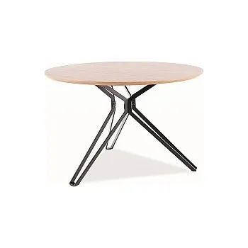 Jídelní stůl Jídelní stůl COLET 120 - kulatý Deska dub / nohy černé