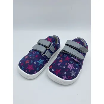 Dámská obuv Beda dětské barefoot Plátěné tenisky 0001/TEX/W - Stars Velikost EU: 26, vnitřní délka: 163, vnitřní šířka: 70
