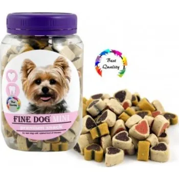 Fine dog mini srdíčka soft mix 280g dóza