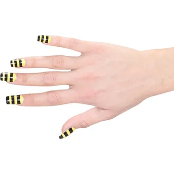 Karnevalový doplněk Sada nehtů včelka