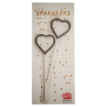 Prskavka Prskavky ve tvaru srdce 16.5cm Valentýn, Svatba 2ks v blistru - třída 1 (F1)