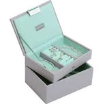 Stackers, Krabička na šperky Stackers dvojitá mini šedo-mátová - Formadore