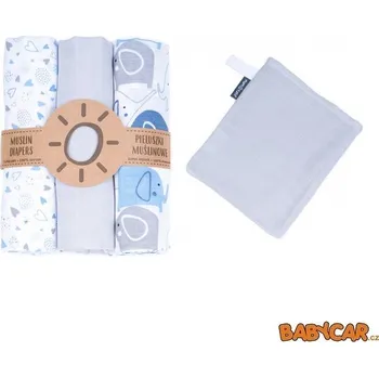 látková plena MAMO TATO mušelínové plenky 3ks + žínka Vzor 7