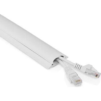 kabelová chránička Nedis Kabelová lišta pro kabely do 16 mm, PVC, 1.5 m, bílá (CMDT4516WT1500)