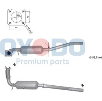 Filtr pevných částic Filtr sazových částic, výfukový systém OYODO 20N0073-OYO