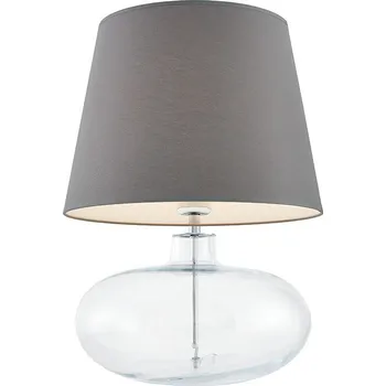 Lampička Kaspa, Stolní lampa Sawa průhledný podstavec a šedé stínidlo - Formadore