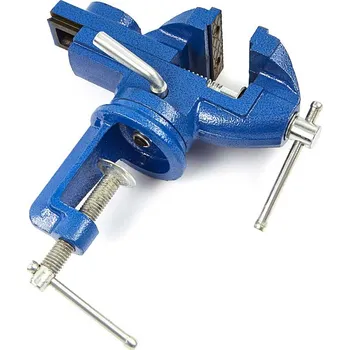 Svěrák Malý stolní svěrák s upínací svorkou, čelisti 50 mm, otočný (TrueTech)