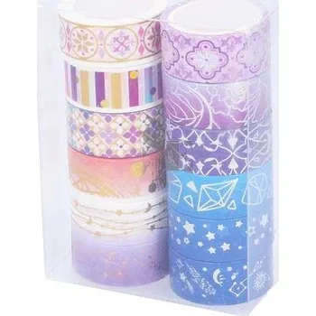 Lepicí páska Lepící dekorační páska Washi 12ks 1,5x3m 5750114