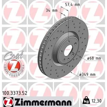 Brzdový kotouč Brzdový kotouč ZIMMERMANN 100.3373.52
