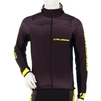 Pánská mikina Mikina Crussis, černá - žlutá 3XL