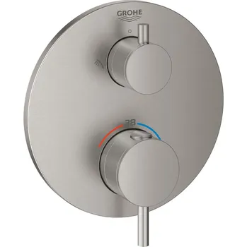 Vodovodní baterie Grohe Atrio - Termostatická baterie pod omítku pro 2 spotřebiče, supersteel 24135DC3