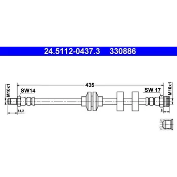 Brzdová hadice Brzdová hadice ATE 24.5112-0437.3