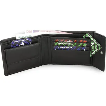 Peněženka Pánská kožená peněženka Arwel 2972 - černá