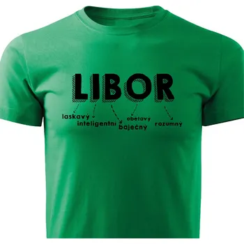 Pánské tričko Libor Barva: Zelená, Velikost: M