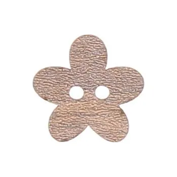 Knoflík Naše galanterie Dřevěný knoflík walnut kytička