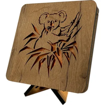 Lampička Li-Go "Koala" lampa 19x19cm provedení povrchu: dub