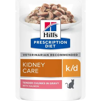 Pro kočku HILL'S Prescription Diet k/d losos kapsička pro kočky 12 x 85&nbsp;g