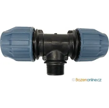 Vodovodní potrubí PE tvarovka T-kus 25 mm s vnějším závitem 3/4"