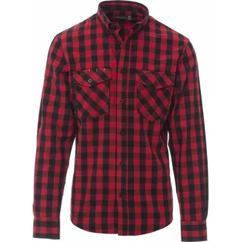 Pánská košile PAYPER LABRADOR košile kostkovaná Dlouhý rukáv - černá/bíl XXXL