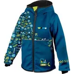 Dětská softshellová bunda Wamu s fleecem Bagr - modrá velikost 86-92