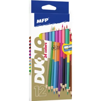 Pastelka Pastelky MFP DUOLO 12 ks Duo triangular s ořezávátkem