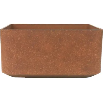 Venkovní plastový květináč hnědý kvádr 35x18x35 (Venkovní plastový květináč s imitací kamene)